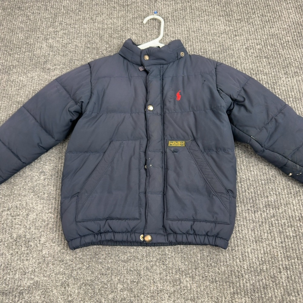 Polo Ralph Lauren Puffer Jacket Kids 4T Navy Down Filled Quilted Winter Coat